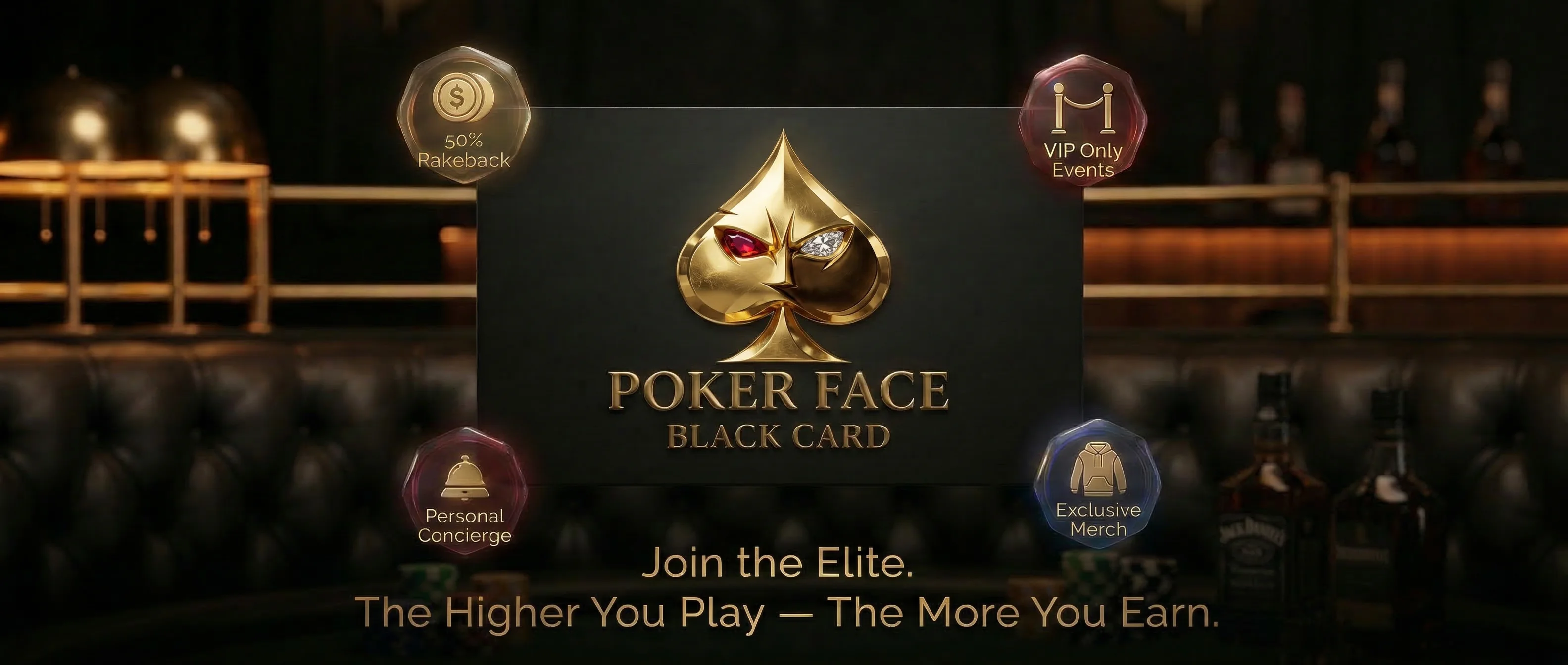 Poker Face Black Card